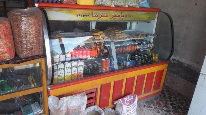 ویترین فریزر ۲متره شیشه خم