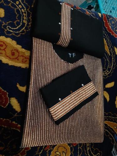 لاسی چارکونجه مکمل سیټ غاړه او پټو په تور رنګ کی اصلی ۵ متره