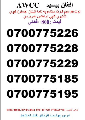 تماس شمیری: 0786666770 0711111770وتسف نمبر
