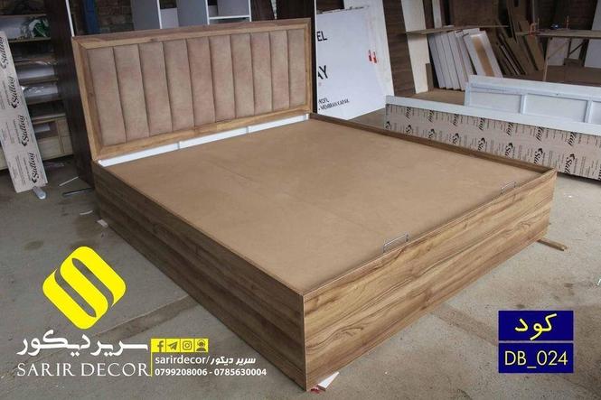 تخت خواب دو نفره جک دار (چوبی فلزی)