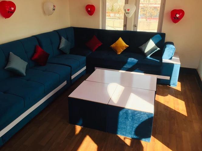 سیت های کوچ ال هفت نفره به رنگ دیزین وسایزهای مختلف برای سه