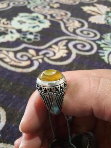 انگشتر باباغوری رکاب دست ساز نقره اش عیار ۹۲۵