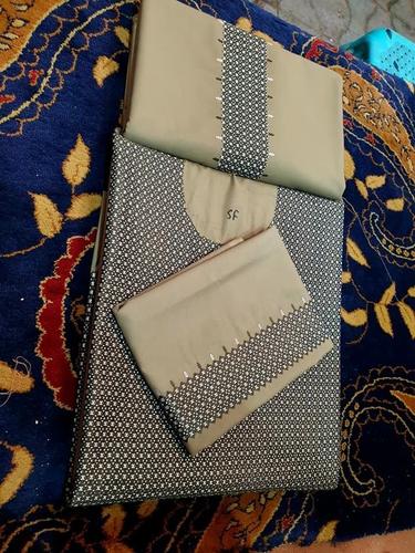 لاسی چارکونجه مکمل سیټ غاړه او دپټه په هیلی رنګ کی قیمت 1700