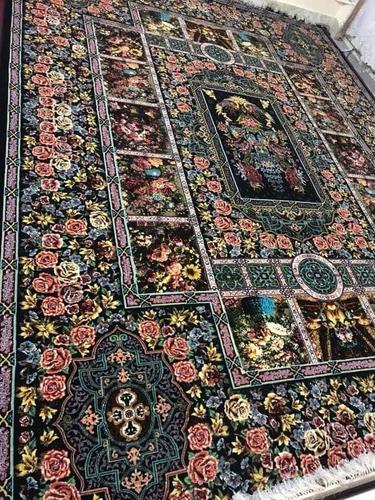 یک جوره قالین ایرانی ۷۰۰ شانه واقعی تراکم ۲۵۵۰ جنس کامل نخی