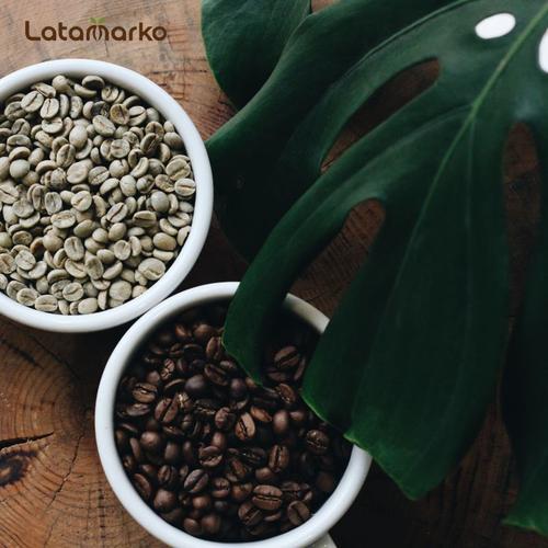 انواع دانه سبز قهوه عربیکا و روبوستا لاتامارکو