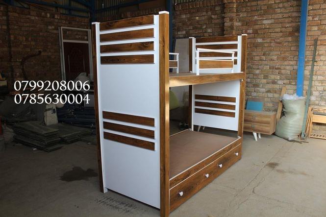 تخت خواب دو منزله طفلانه (چوبی - فلزی) اولین کارخ