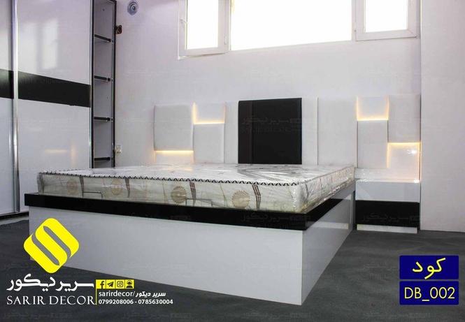 تخت خواب دو نفره جک دار (چوبی فلزی)