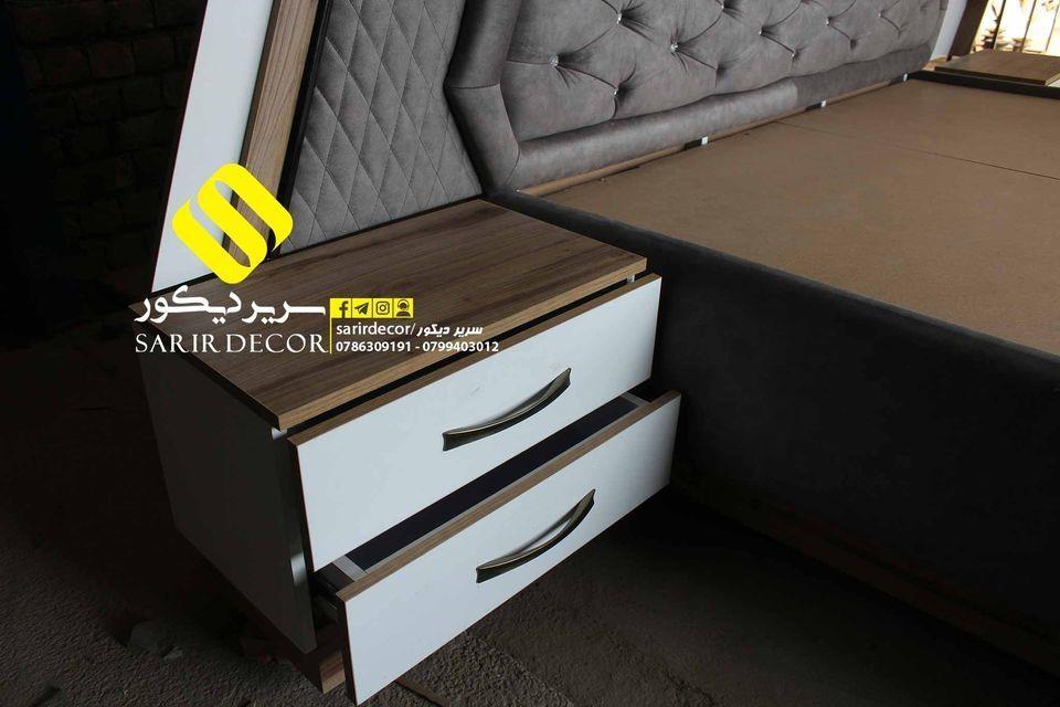 تخت-خواب-دو-نفره-جک-دار--چوبی-فلزی-