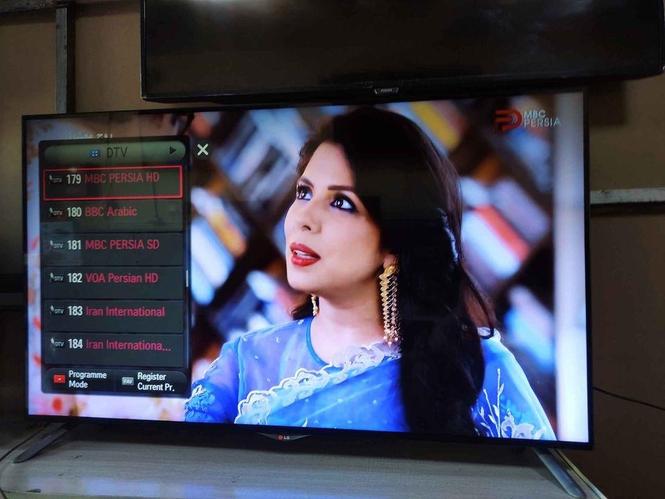 ال جی اسما رت 4k باریسیور داخلی دیش وعقاب بدون فریم 55 انچ و