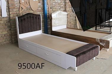 تخت خواب یک نفره روک دار (چوبی فلزی)