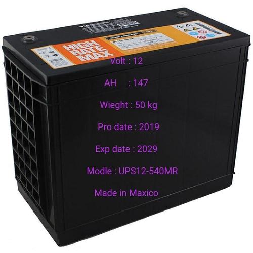 High Rate Max 12v 147 Ah Original Batteries / Made in Maxico