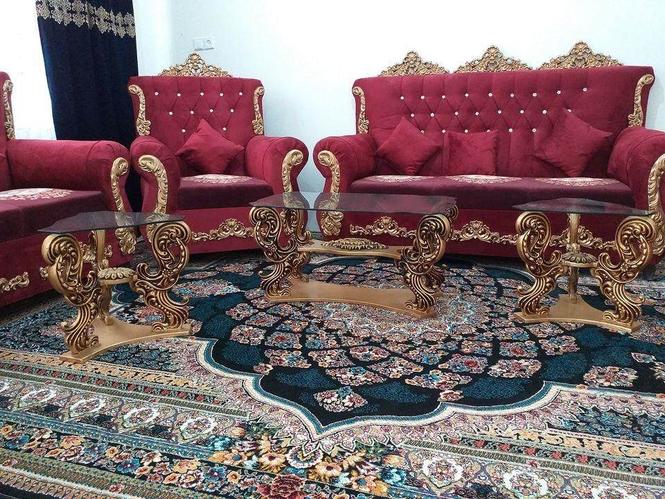 ست کوچ هفت نفره همراه سه دانه میز کامل نو جنس اصلی با کیفیت