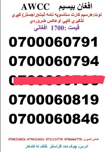 تماس شمیری: 0786666770 0711111770وتسف نمبر