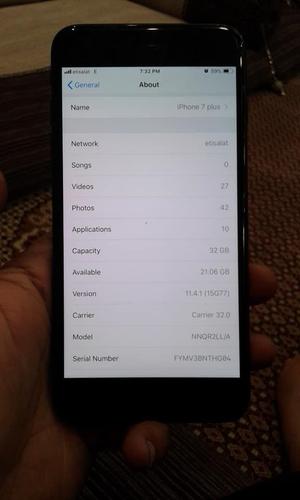 Yak dana i phone 7 plus 32 gb mate bloak