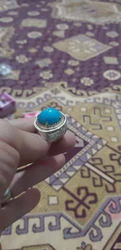 فیروزه معدنی ایرانی خوشرنگ به زمانت اصلی معدنی رکاب نقره قیم