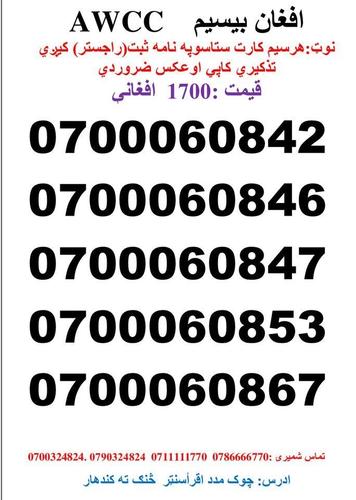 تماس شمیری: 0786666770 0711111770وتسف نمبر
