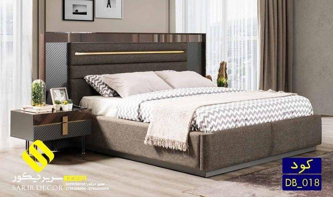 تخت خواب دو نفره جک دار (چوبی فلزی)