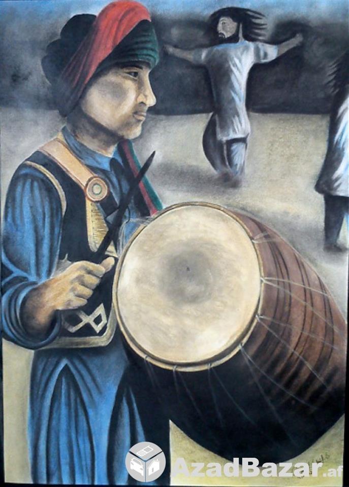 painting-is-demonstrating-Afghan-traditional-dance