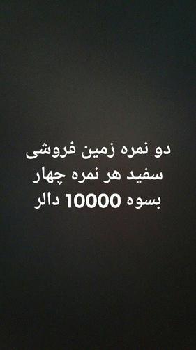 دو نمره زمین سفید هر نمره چهار بسوه