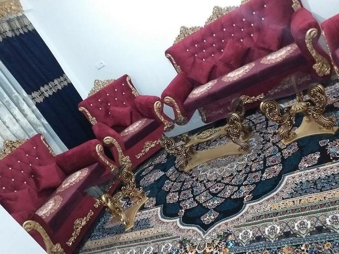 ست کوچ هفت نفره همراه سه دانه میز کامل نو جنس اصلی با کیفیت