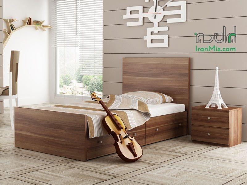 ساخت-تخت-خواب--چوبی-فلزی-