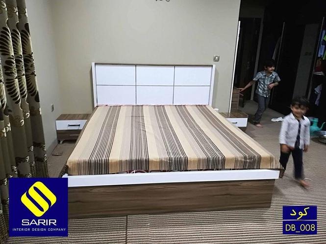 تخت خواب دو نفره جک دار (چوبی فلزی)