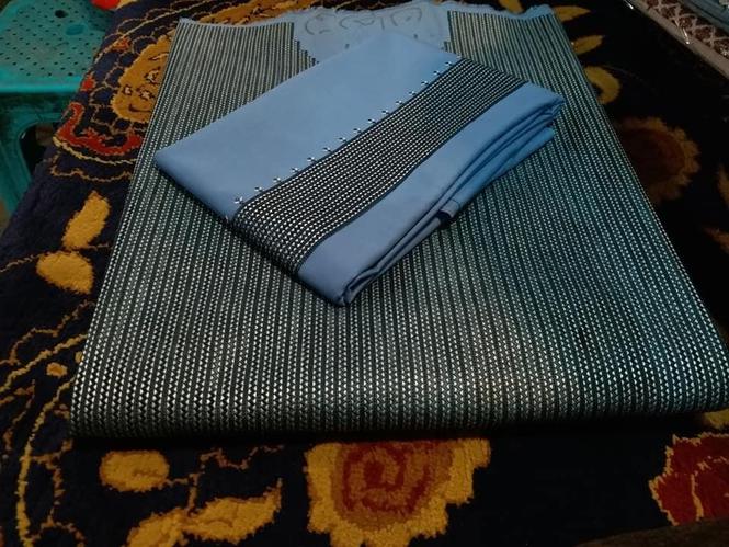 لاسی چارکونجه غاړه په اسمانی رنګ کی میده خامک قیمت 9000 افغا