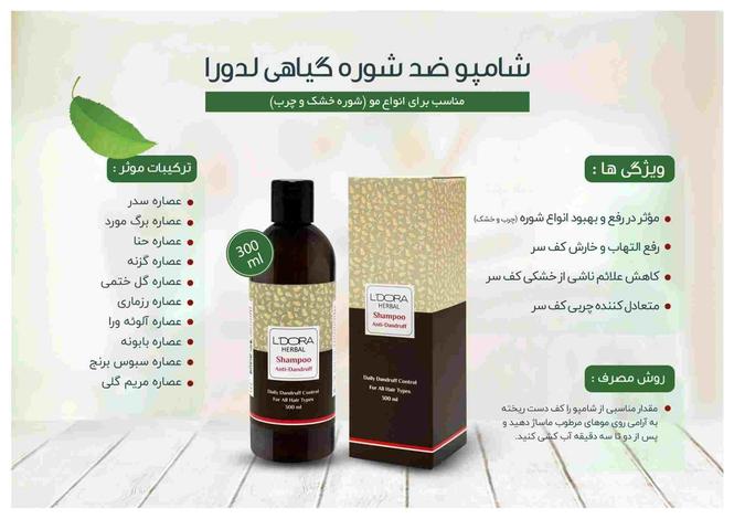 شامپو ضد شوره گیاهی لدورا