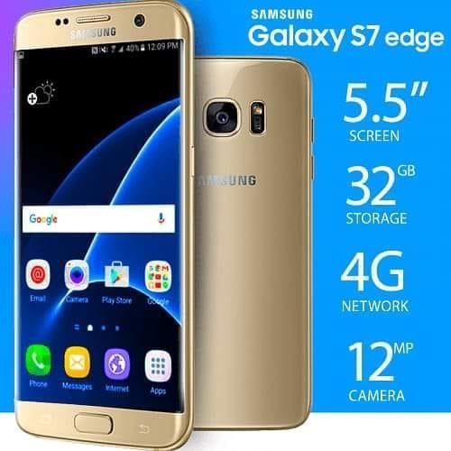 مدل Galaxy S7 edge و 2 Sim رنگ گولد فقد پشتکی اش تبدیل است خ