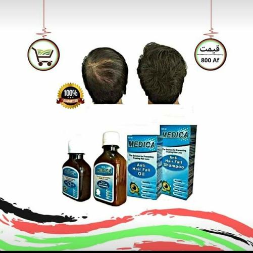 ميډيکا تيل او شامپو د وريښتيانو ټينګولو لپاره